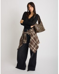 Camicia Quadro Strass
