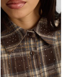 Camicia Quadro Strass