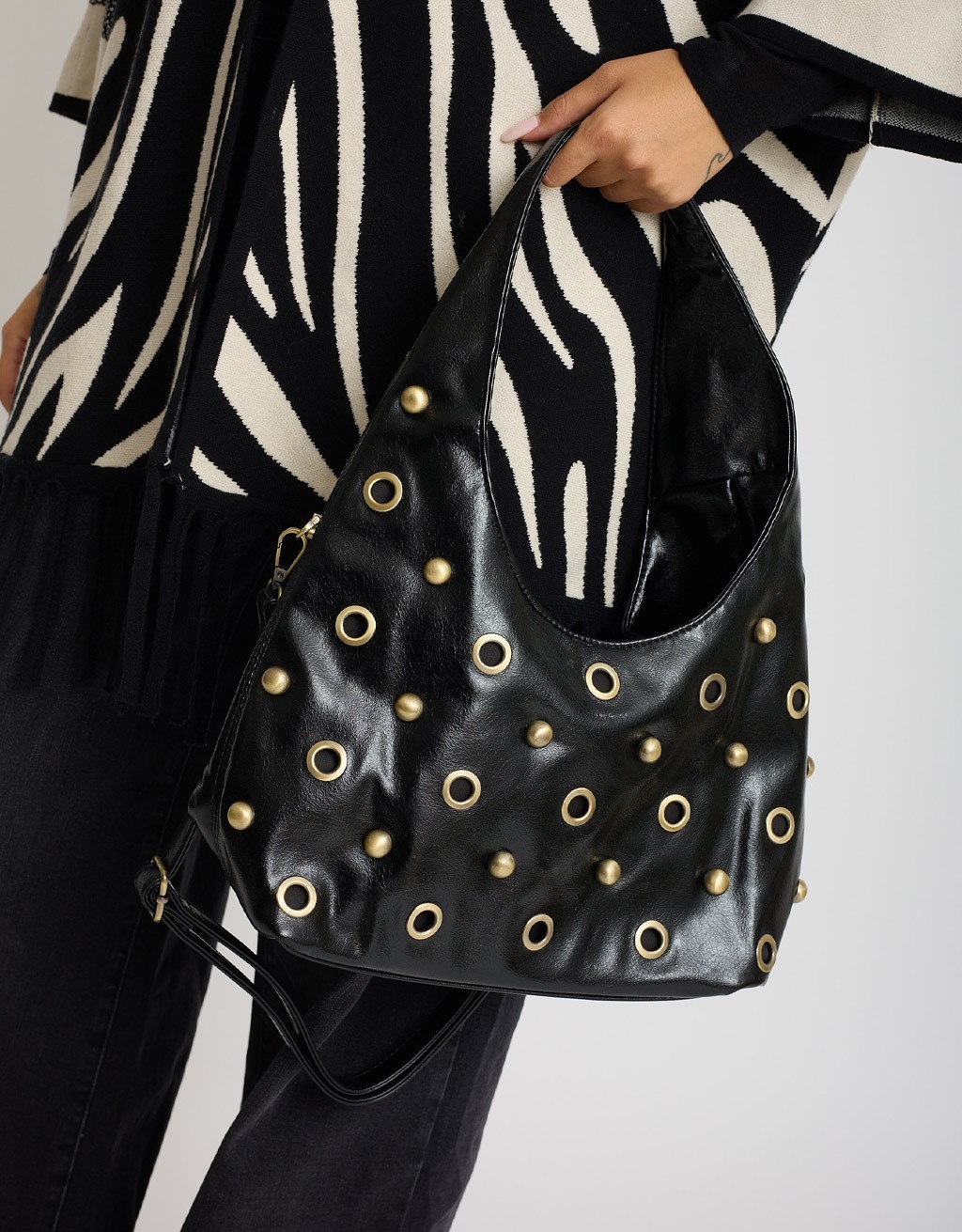 Borsa Rock-Chic  Borchie Occhielli