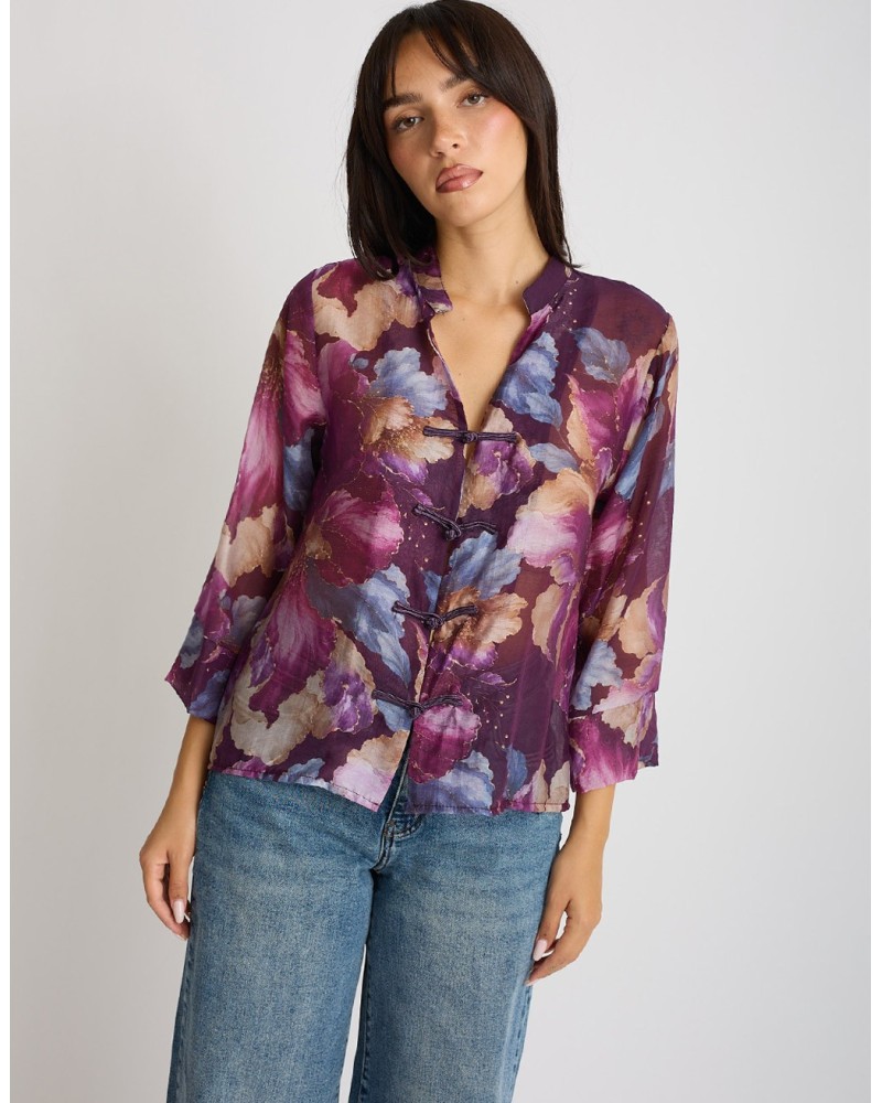 Camicia Tencel Fantasia Alamari