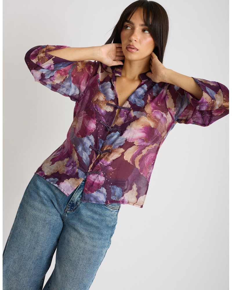 Camicia Tencel Fantasia Alamari