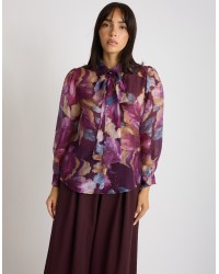 Camicia Fiocco Tencel Fantasia
