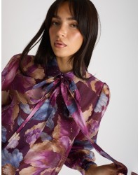 Camicia Fiocco Tencel Fantasia