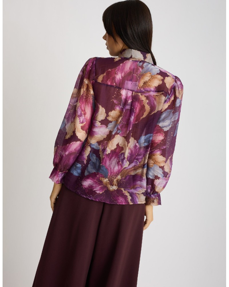 Camicia Fiocco Tencel Fantasia