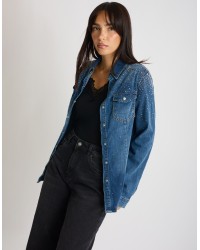 Camicia Jeans Strass