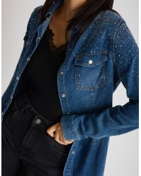 Camicia Jeans Strass