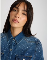 Camicia Jeans Strass