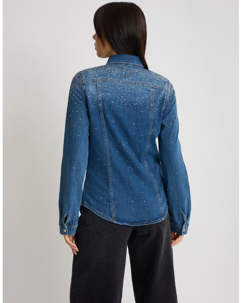 Camicia Jeans Strass