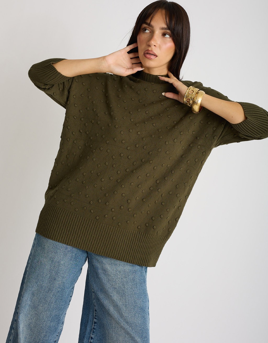Maglione Pallini Rilievo Over