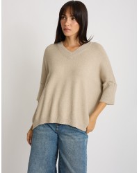 Maglioncino Over V Micro Paillettes