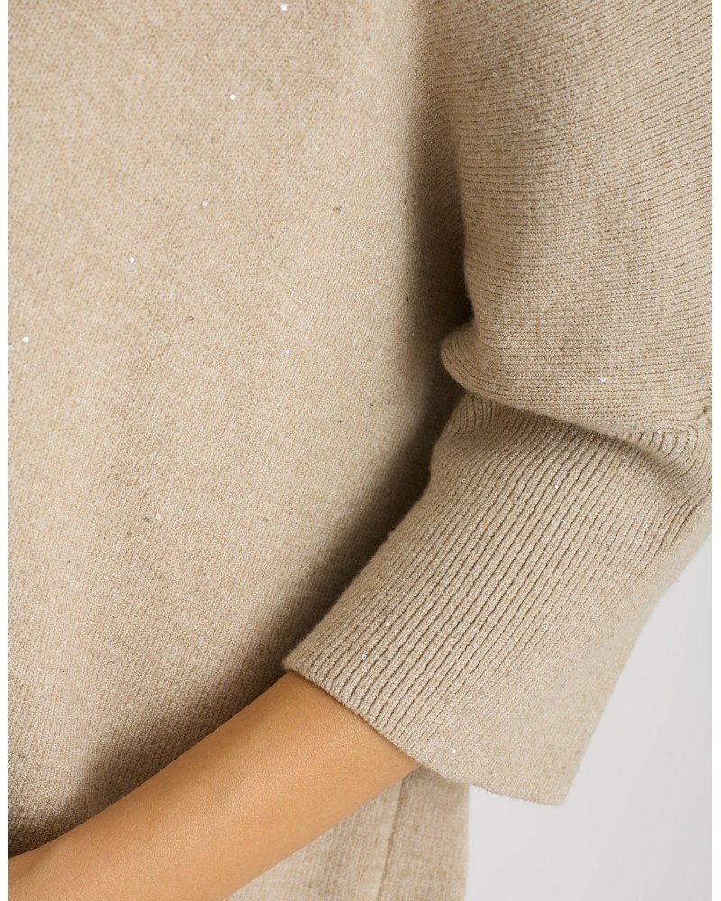 Maglioncino Over V Micro Paillettes