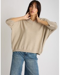 Maglioncino Over V Micro Paillettes