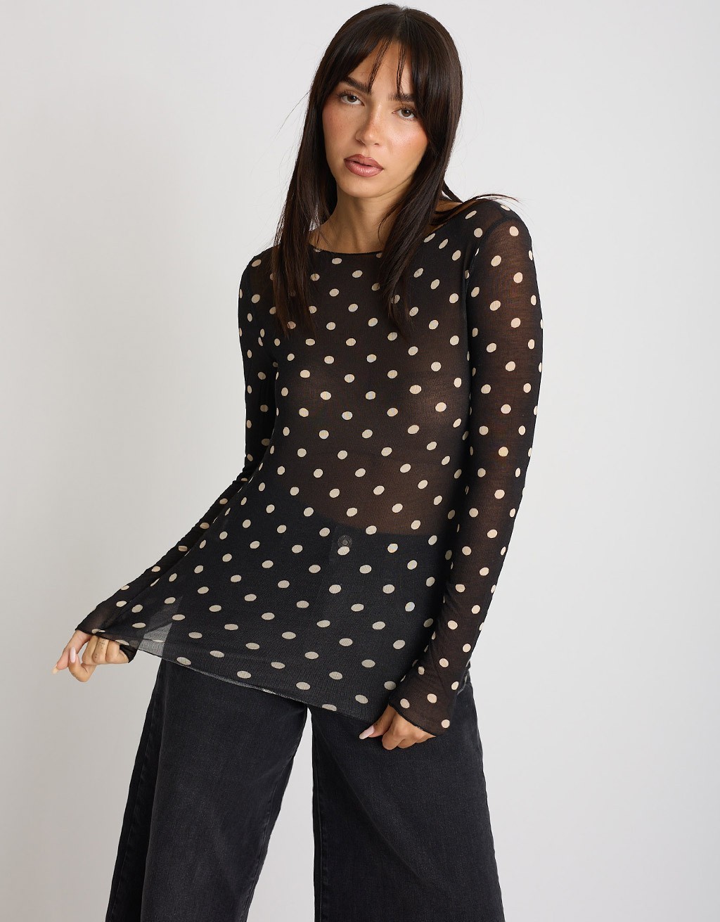Maglietta Ultralight Cashmere Pois