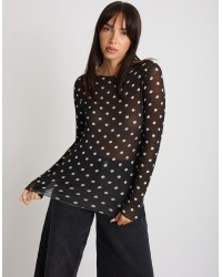 Maglietta Ultralight Cashmere Pois