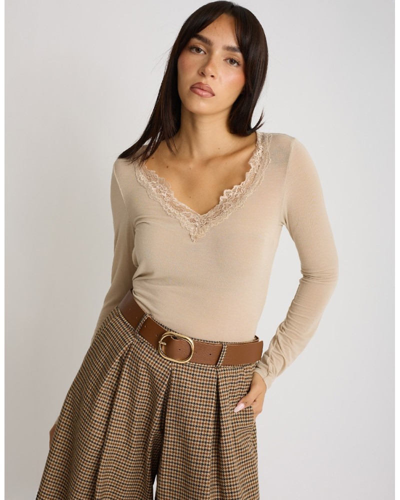 Maglietta Ultralight Cashmere Pizzo