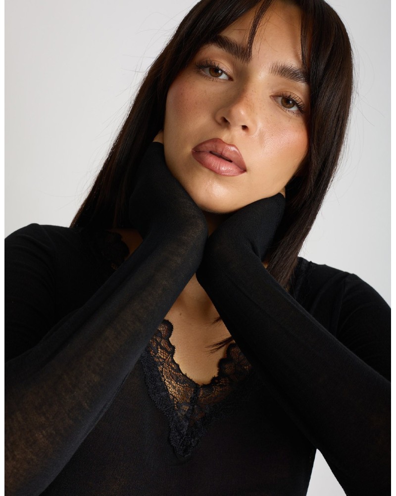 Maglietta Ultralight Cashmere Pizzo