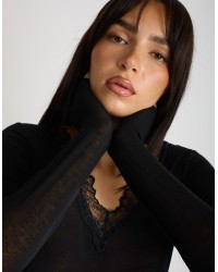 Maglietta Ultralight Cashmere Pizzo