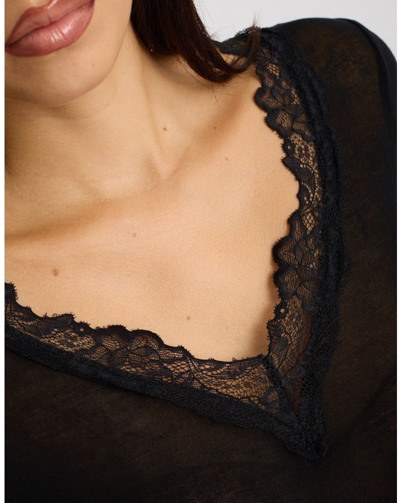 Maglietta Ultralight Cashmere Pizzo