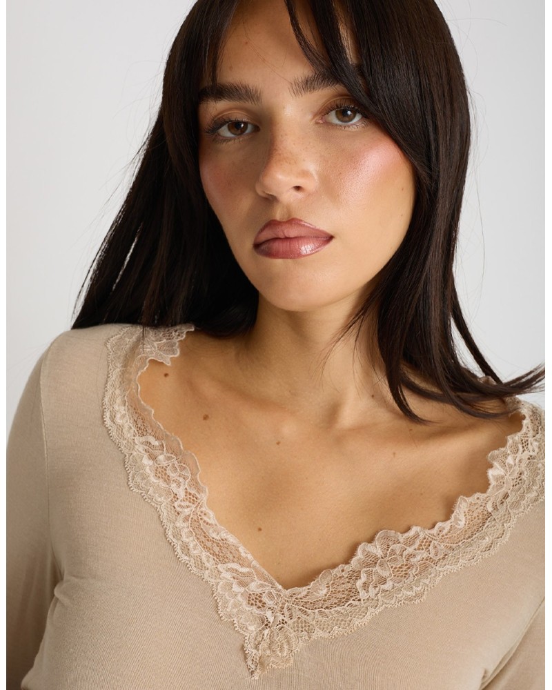 Maglietta Ultralight Cashmere Pizzo