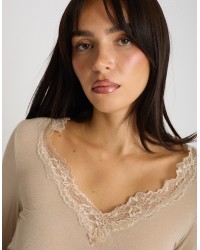 Maglietta Ultralight Cashmere Pizzo