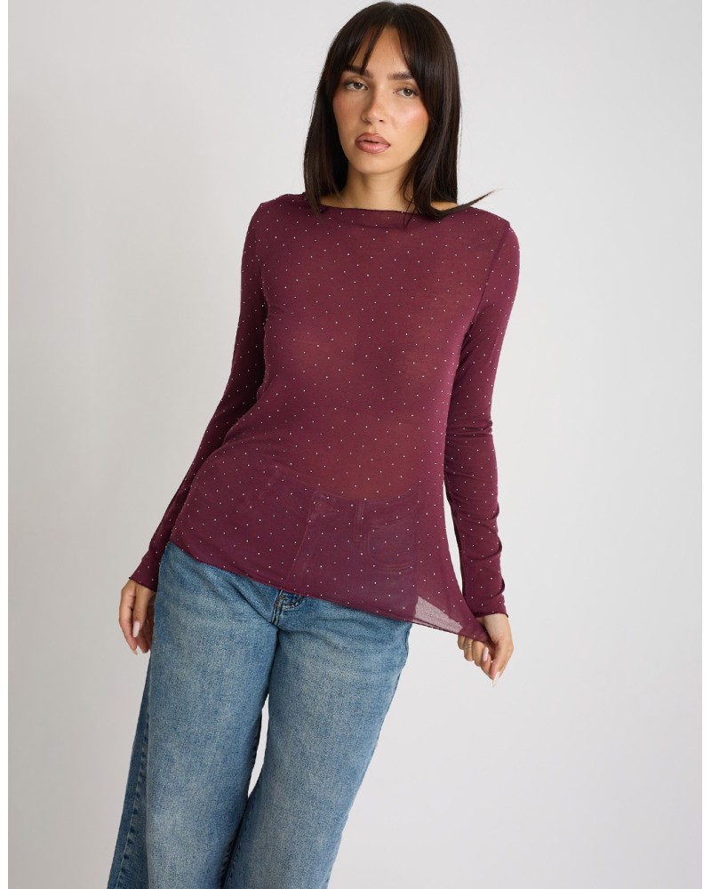 Maglietta Ultralight Cashmere Strass
