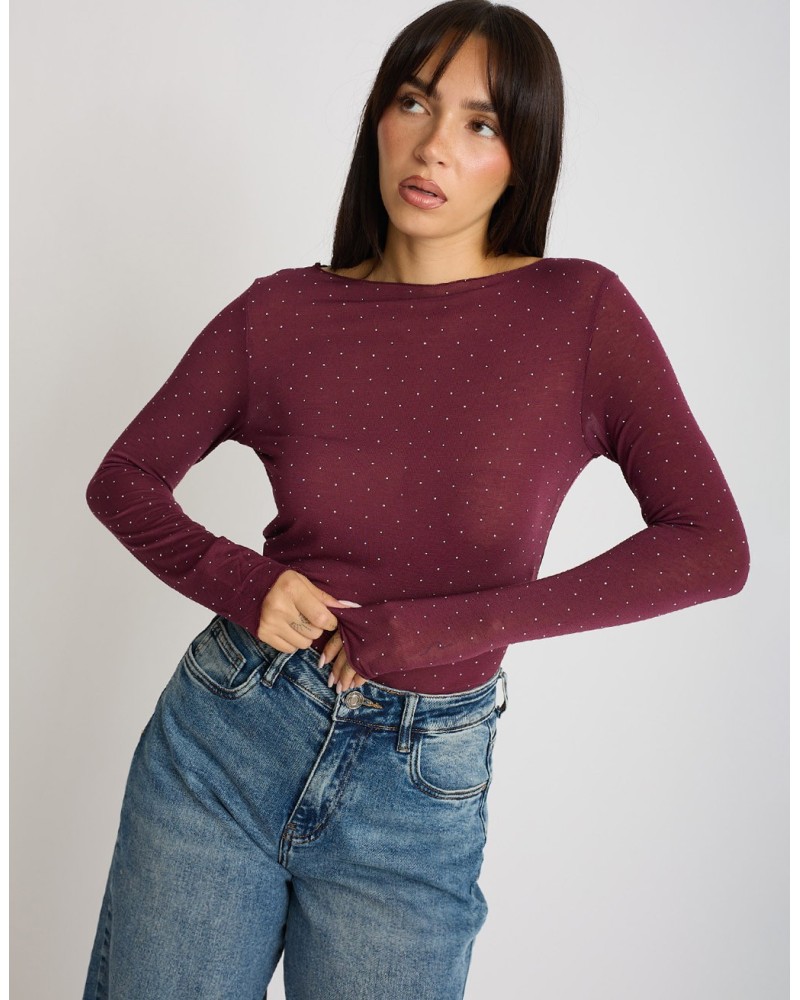 Maglietta Ultralight Cashmere Strass