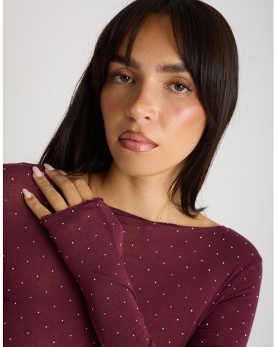 Maglietta Ultralight Cashmere Strass