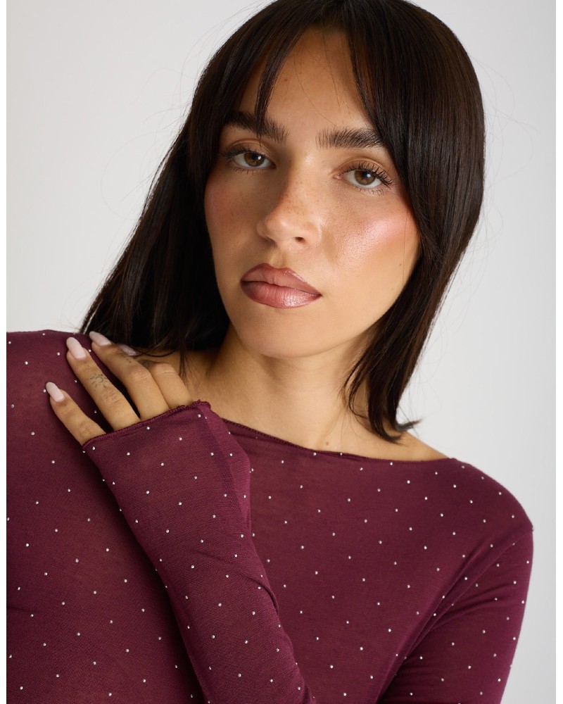 Maglietta Ultralight Cashmere Strass