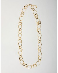 Collana Lunga Acciaio Anelli Martellati