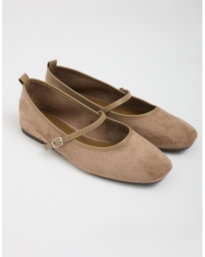 Ballerine Scamosciate Cinturino