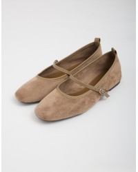 Ballerine Scamosciate Cinturino