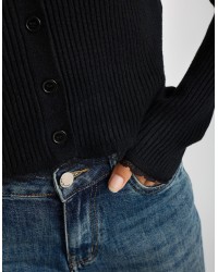 Cardigan Costine inserti Pizzo