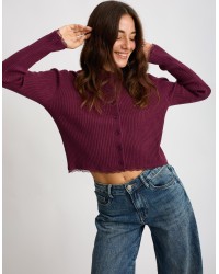 Cardigan Costine inserti Pizzo
