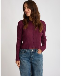 Cardigan Costine inserti Pizzo