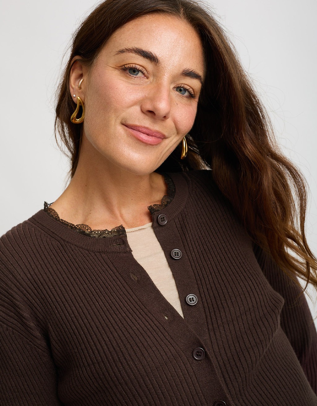 Cardigan Costine inserti Pizzo