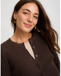 Cardigan Costine inserti Pizzo