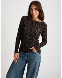 Maglietta Ultralight Cashmere Floccato Maculato