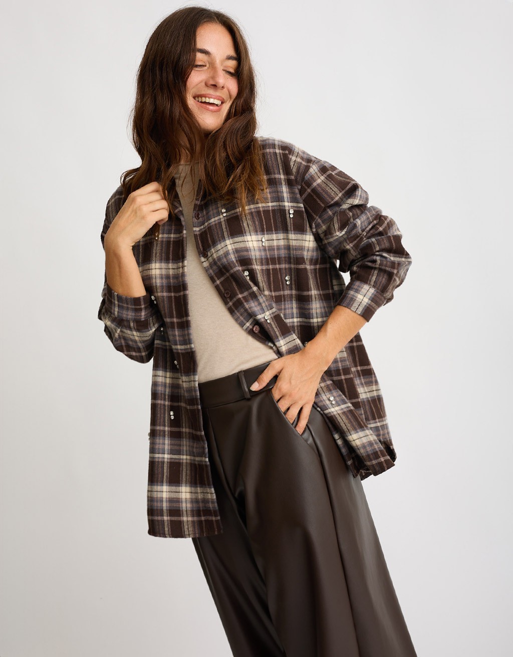 Giacca Camicia Panno Quadro Castoni