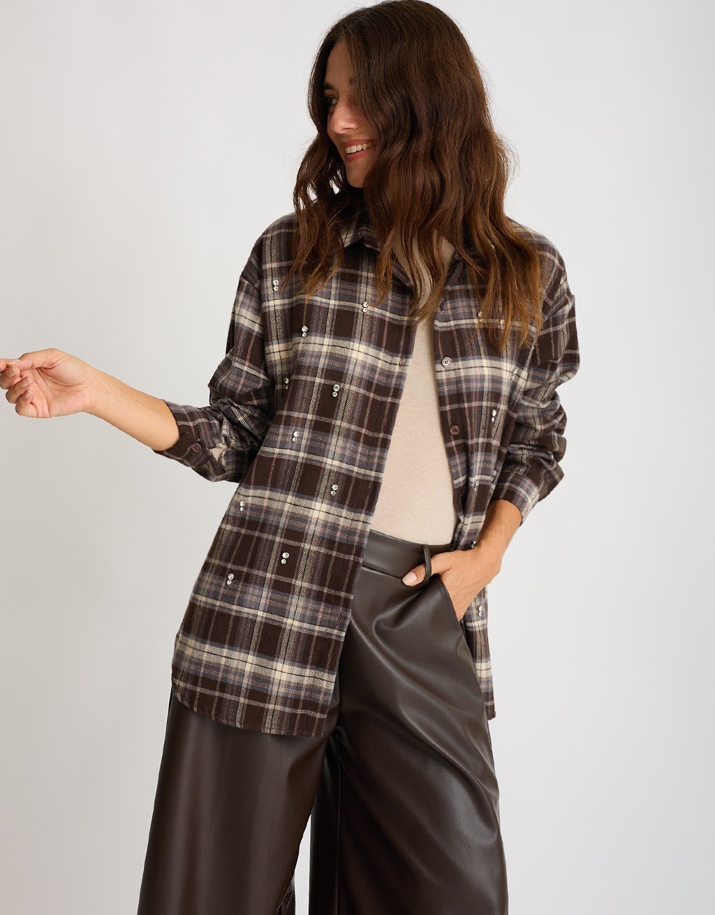 Giacca Camicia Panno Quadro Castoni