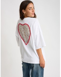 T-shirt over Inserto Cuore Pizzo