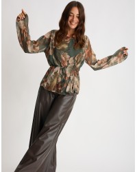 Camicetta Georgette Fantasia Laccio