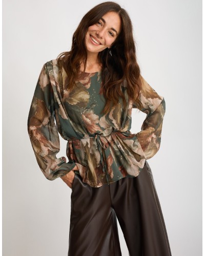 Camicetta Georgette Fantasia Laccio
