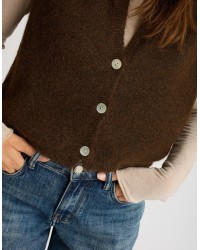 Gilet Melange Con Lana