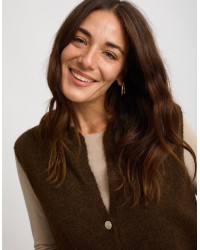 Gilet Melange Con Lana
