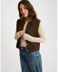 Gilet Melange Con Lana