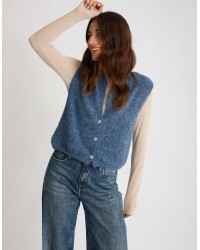 Gilet Melange Con Lana