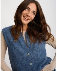 Gilet Melange Con Lana