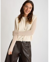 Gilet Melange Con Lana