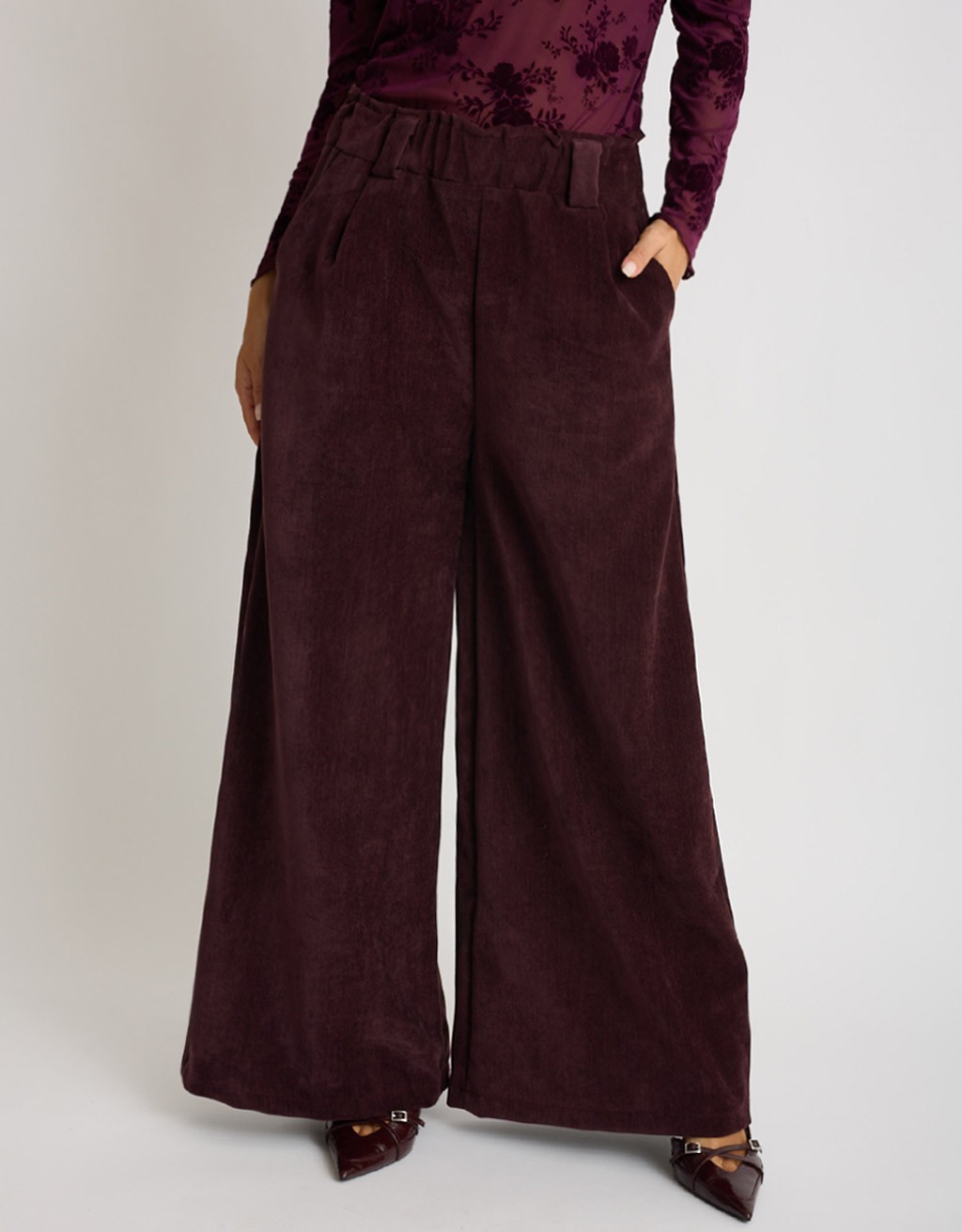 Pantalone Palazzo Effetto Ciniglia