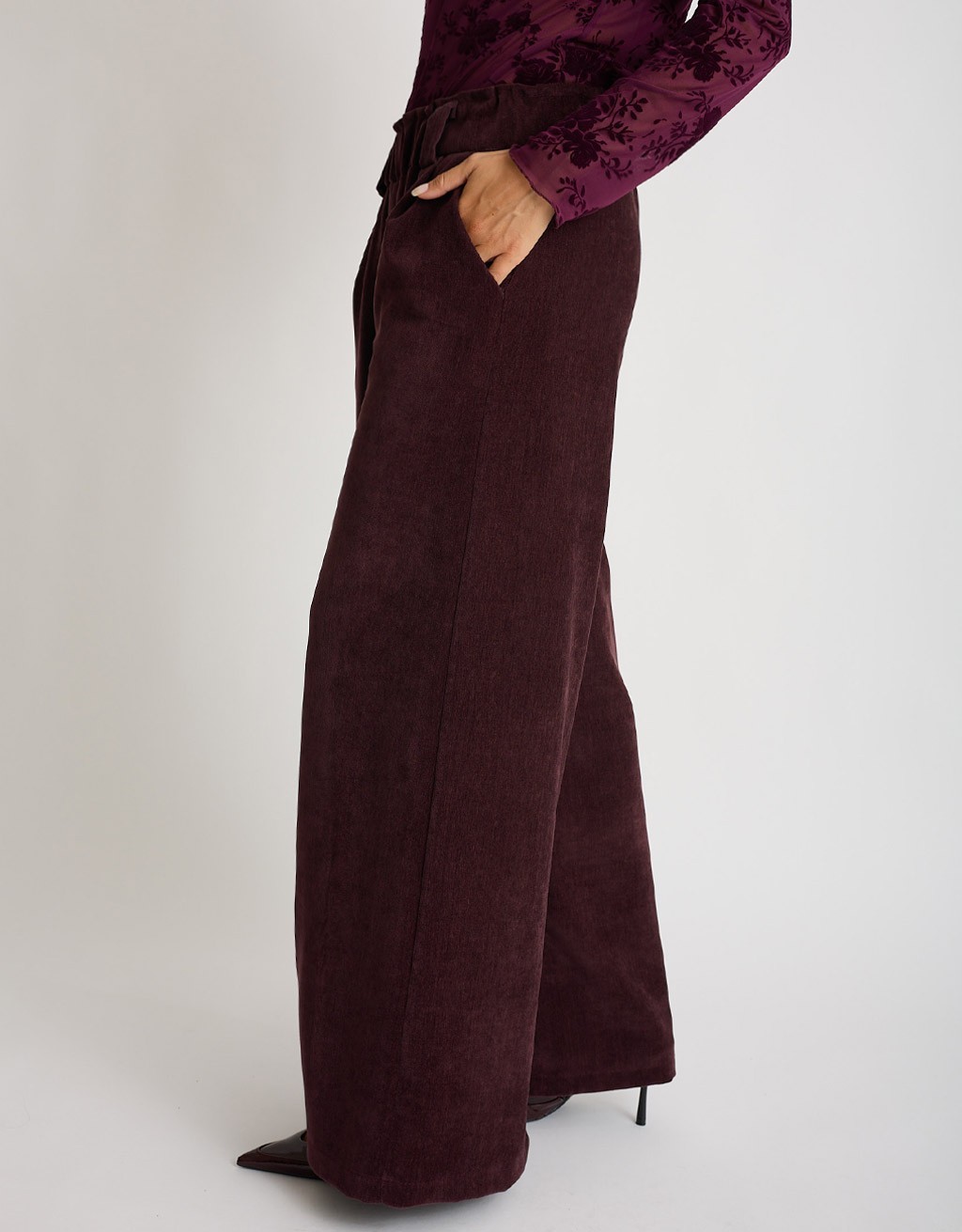 Pantalone Palazzo Effetto Ciniglia